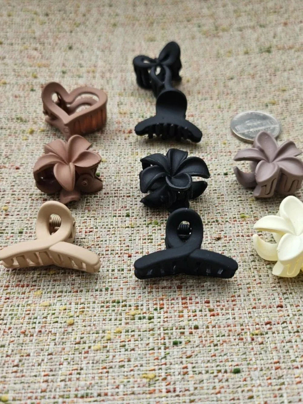 Lot of 9 Hair Clips Hair Accessories Girl Hair Claws Heart Bow Flower Shape New